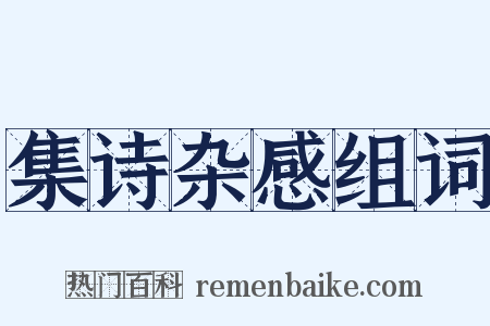 集诗杂感组词是什么意思的图片